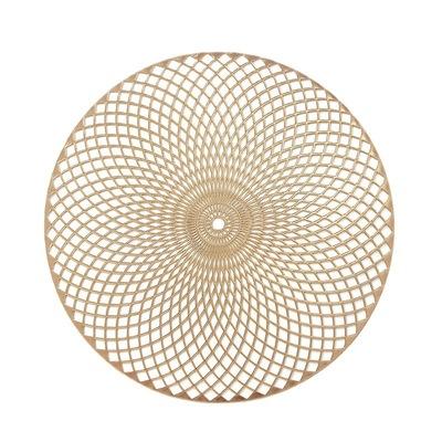 China Wholesale-viable Nordic silver western restaurant place mat non-slip table decoration dining coaster decoration gold pvc insulation food mat for sale