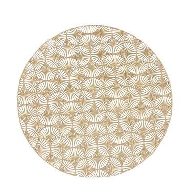 China PVC Golden Dining Table Place Mat Food Decor Non-Slip Waterproof Western Place Mats Nordic Viable Cavity Insulation Fan Blade Fan Blade Waterproof Western Place Mats for sale