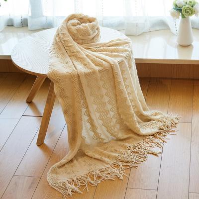 China Anti-static Nordic Luxury Home Bed Sofa Decor Blanket Throw Soft Summer Air Conditing Blanket for sale