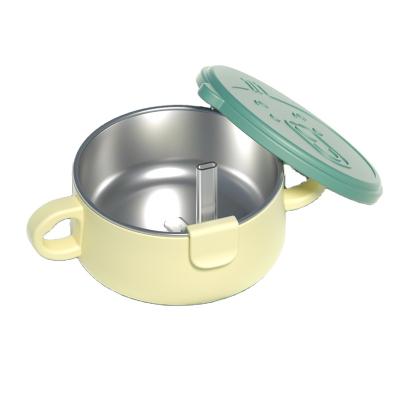 China BPA Free Wholesale With Stainless Steel Soup Straw Stainless Steel Baby Feeding Bowl for sale