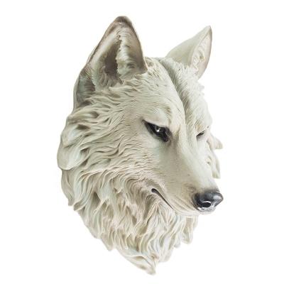 China Europe simple and modern main living room decoration wall hanging wolf wall decoration bar club soft animal main entrance for sale