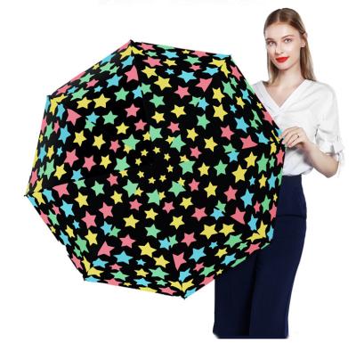 China Novelty Ok Umbrella Custom Folding Magic Umbrelas With Color Changing When Wet for sale