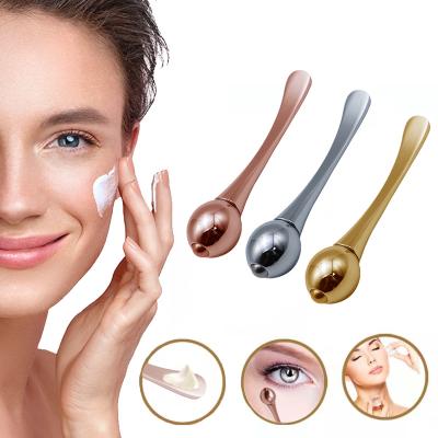 China Mini Beauty Applicator For Eye Massage Private Logo Metal Eye Cream Applicator Massage Sticks, Zinc Alloy Beauty Eye Massager Tool, Eye Cream Roller (Silver & Gold&Rose) for sale