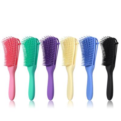 China Private Label Waterproof Octopus Shape Hair Styling Eight-claw Massage Comb Teeth Handle Duct Hairbrush Rubber Detangle Hair Brush for sale