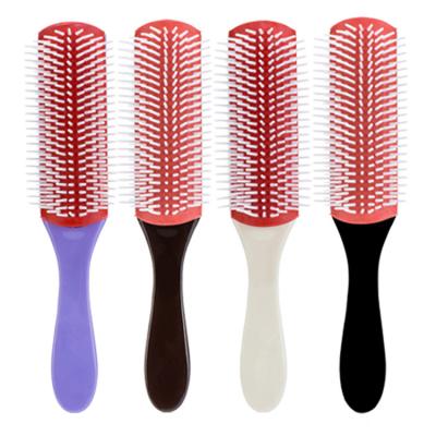 China Waterproof Private Label Air Cushion 9-Row Detachable Detachable Tooth Shower Hair Comb Denman Straight Wide Brush for sale