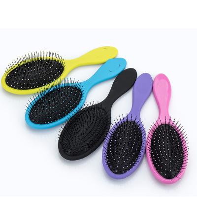 China Cushion Private Label Handle Colorful Rubber Plastic Cushion Detangling Detangler Paddle Wet Hair Brush for sale