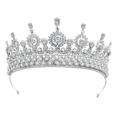 China Princess Bridal Tiara Hair Accessories Wedding Jewelry Tiara Rhinestone Bridal Tiara Crown ladies hair decoration for sale