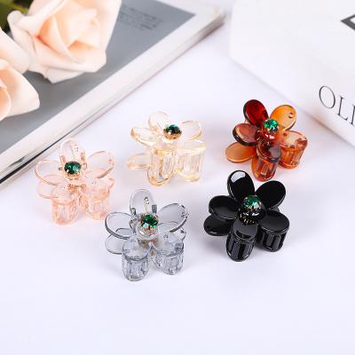 China Japan and South Korea fashion cute transparent fashion retro girl all-match single flower clip for sale