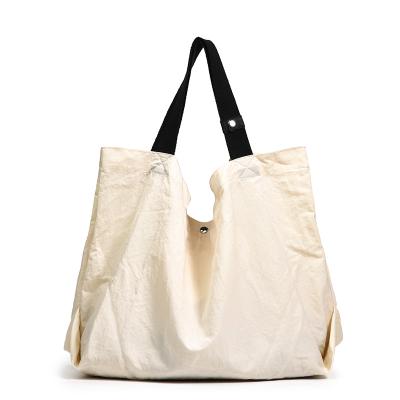 China Wholesale New Fashion Factory Fashion White Canvas Tote Bags Beach Handbag for sale