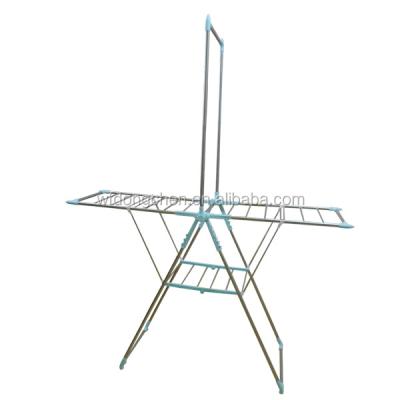 China Large Folding Powder Coated Rack Clothesline Indoor Outdoor Drying Laundry Clothes for sale