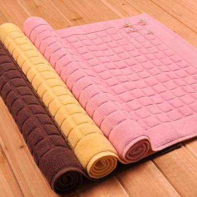 China Viable Wholesale Custom Hot Selling Multicolor 100% Cotton Bath Mat for sale