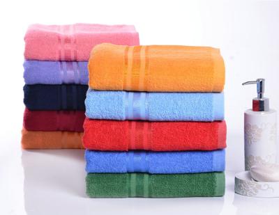 China Compressed Solid Color Bath Towel 100% Cotton 21s Bright Bath Towel for sale