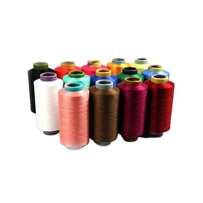 China Sustainable Factory Wholesale Polyester Yarns Recycled Embroidery 48 Dty 150 Dope Dyed for sale