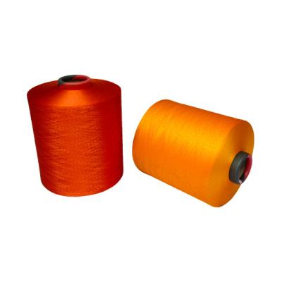 China Sustainable cast low dope dyed recycled 150/48 dty nim polyester yarn yarn from china for sale