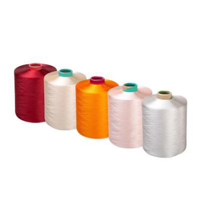 China Anti-bacteria 150D DTY 100% Polyester Yarn Dope Dyed 150D/48F 150D/144F DTY NIM SIM IT Color Filament Textured Yarn for sale