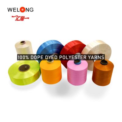 China Anti-Bacteria Manufacturer DTY FDY 150D 300D Dope Dyed 100% Polyester Multifilament Yarn Regular Specification for sale