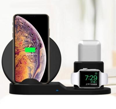 China 3 in 1 New Arrival 3in1 10w Qi Wireless Charging Station 3 in 1 Wireless Charger for iPhone 13 Watch for sale