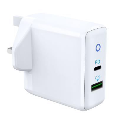 China Dual USB 36W Quick Charger QC3.0 Mini Wall Charger 5V/3A 9V/2A 12V/1.5A LED Light for sale