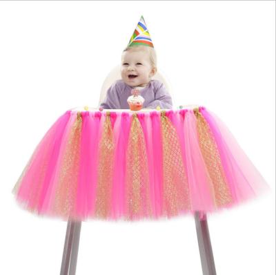 China Party Decorations Tutu Tulle Table Borders Umpire Chair Decor Baby Shower Decorations For Boys Girls 1st Birthday Party Party Set Supplies for sale