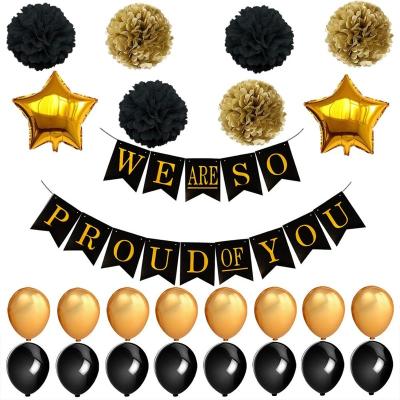 China Party Decorations We're So Proud Of You Banner Kit Perfect Decorations for Back to School Retirement Back Veterans Day Home Graduation for sale