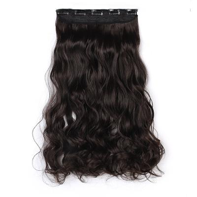 China Quality Synthetic Deep Wave Amplitude Wave Hair Extensions Wigs 5 Clips Deep Wig Hair Extension For Women for sale