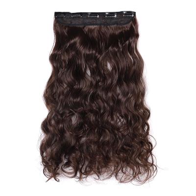 China Wholesale Coily Body Wave Body Wave Clip In Hair Extension Wigs 5 Clips Synthetic Hair Extensiones Set Clips for sale