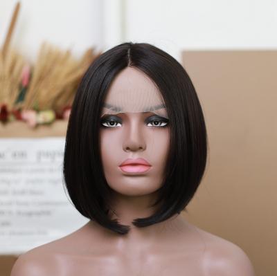 China Wholesale Synthetic Women's Straight Wigs Short Brown Black Lace Front Lead Wigs Hair for sale