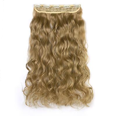 China wholesale U-tip hair 5 clips long synthetic hair extensions deep curly wigs set hair wig hair extensions clip in for sale