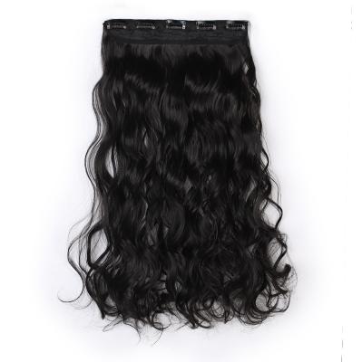 China 2021 U-tip hair black hair extensions curly hair extension long with cips wigs 5 clips hair piece extensions wigs for sale