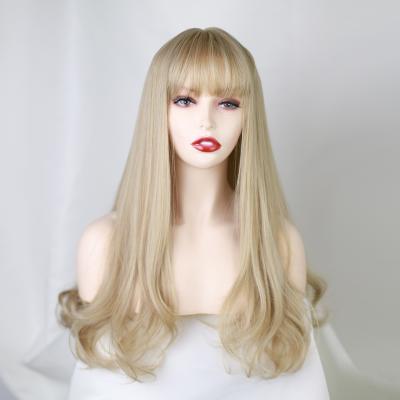 China Cheap Body Wave Glueless Machine Made Wigs Synthetic Fiber Hair Tail Loop Lace Wigs (LC5038) for sale