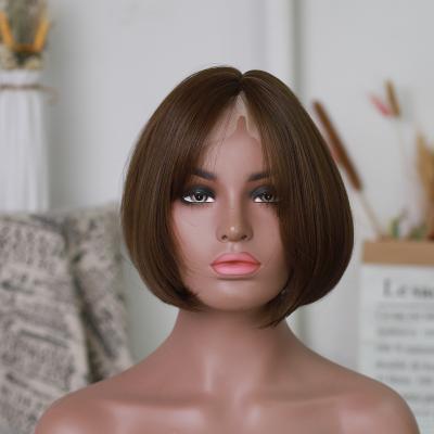 China High Quality Bone Straight Wigs Shortcut Lace Front Synthetic Wigs (SZ-25) for sale