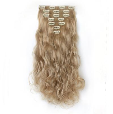 China Synthetic Hair Extensions And U-Tip Hair Wigs 7 Piece Curly Clip In Hair Extension Wigs for sale