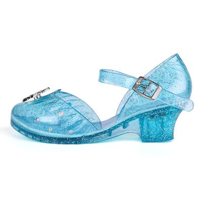 China Durable Hot Sale Princess Cosplay Shoes Lighted Jelly Sandals for Girls with Rhinestone Upper for sale