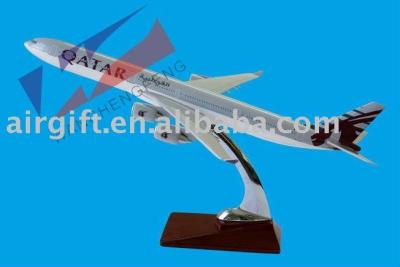 China MODEL AIRPLANE A340-600 Qatar Airways Europe Excellent Quality Logo Resin Material for sale