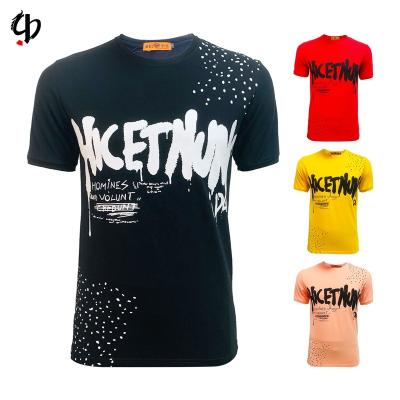 China Anti-wrinkle Men's Short Sleeve T-shirt Accept Big LOGO White OEM Customized T-shirt Rock Summer Casual Round Neck T-shirt for sale