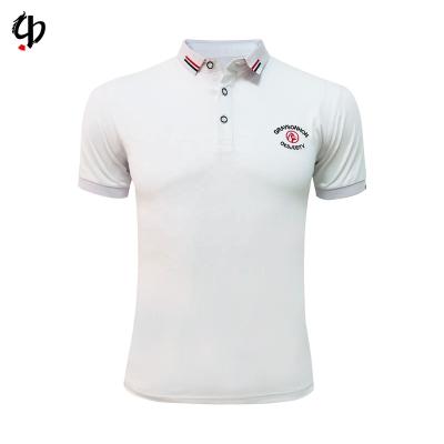 China Anti-wrinkle factory direct polo shirt custom embroidered logo golf mens brand with embroidery micro label polo shirt for sale