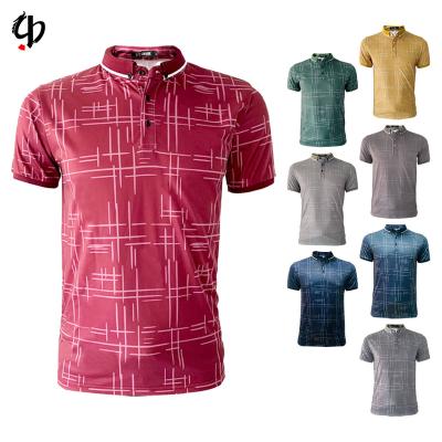 China Wholesale Designer Multicolor Mens Designer Polo Shirts Custom Striped Graphic Polo Shirts Business Casual Plaid Polo Shirts for sale