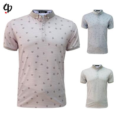 China Custom Design Men's Polo Shirt Small Flower Wave Pattern Sublimation Heat Sublimation Golf Business Polo Shirt Custom Printing T-Shirt for sale