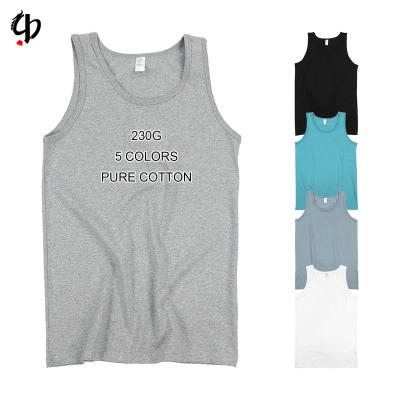 China QUICK DRY High Quality Sleeveless Narrow Shoulder Tank Top Heavyweight 230g 100% Cotton Round Neck T-Shirt Sports Breathable Sweatshirt for sale