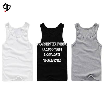 China Wholesale cheap mens tank top sleeveless 100% polyester stretch QUICK DRY basing tank top sports sleeveless thin knit for sale