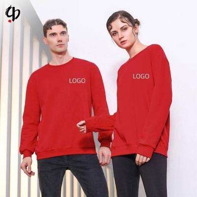 China Anti-Wrinkle Cotton Coil Fabric Sweaters Pure Multicolor Solid Color Customized LOGO Printing Mens Sweaters O Collar Round Sweater for sale