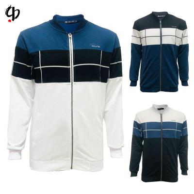 China New Breathable Men's Thin Round Neck Terry Collar Campus Youth High Street Casual Zipper Jacket for sale