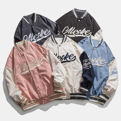 China 2021 American Man Fashion Design Polyester Varsity Custom Blank Men's Casual Breathable Unisex Boys Baseball Jackets for sale