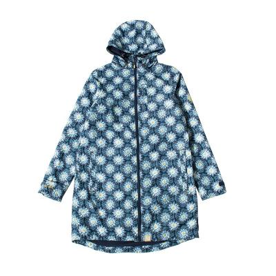 China 2021 Women's Windproof Long Jacket 2021 Fashion Water Repellent Hot Hoodie Over Printed Seam Taped All For Women Full Cotton for sale