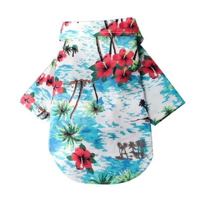 China Summer Small Dog Polyester Hawaiian Pet Shirts Sustainable Fresh Luxury Clothing Pet Costume Clothes for sale