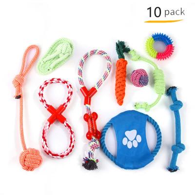 China Hot Selling Sustainable Cotton Eco Friendly Safe Indestructible Rope Braided Durable Dog Molar Interactive Teeth Cleaning Chew Toys for sale