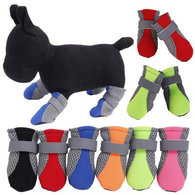 China Breathable Pet Mesh Cloth Shoes Non Slip Fashion Boots Fashion Water Resistant Warm Sport Protective Viable Custom Made Dog for sale