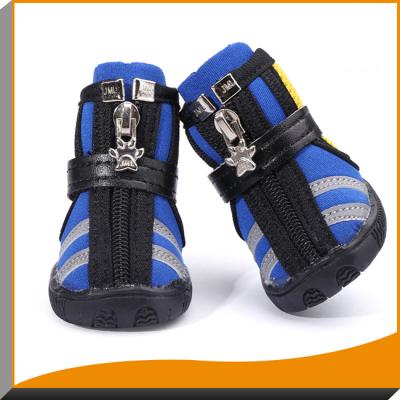 China Custom Viable Fashion Luxury Reflective Protective Water Resistant Pet Mesh Shoes Dog Sport Breathable Warm Boots Non Slip for sale