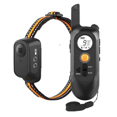 China Wholesale Bark Control Electric Shock Training Equipment Playback Dog LCD Rechargeable Remote Collar for sale