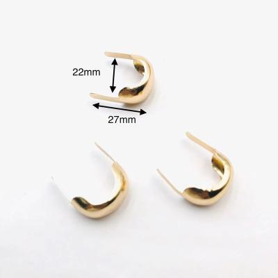 China Wholesale Metal Stain Luggage Hardware Accessories Bag Arch Deck Hardware Buckle Gold Foot Buckle Hardware For Luggage for sale